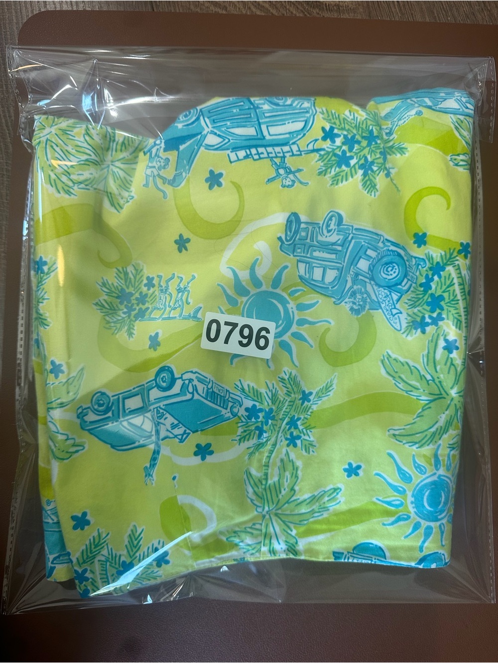 Vintage Lilly Pulitzer Lime & Aqua Tropical Print Mini Skirt Women’s size 16 - Picture 4 of 8